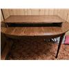 Image 1 : Two-Tier Wooden Desk with Extendable Top and Tapered Legs