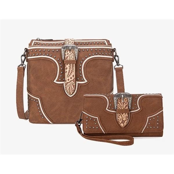 Montana West Vintage Concealed Carry Collection Wallet and Tote with S&W M&P380 Sheild EZ 380ACP