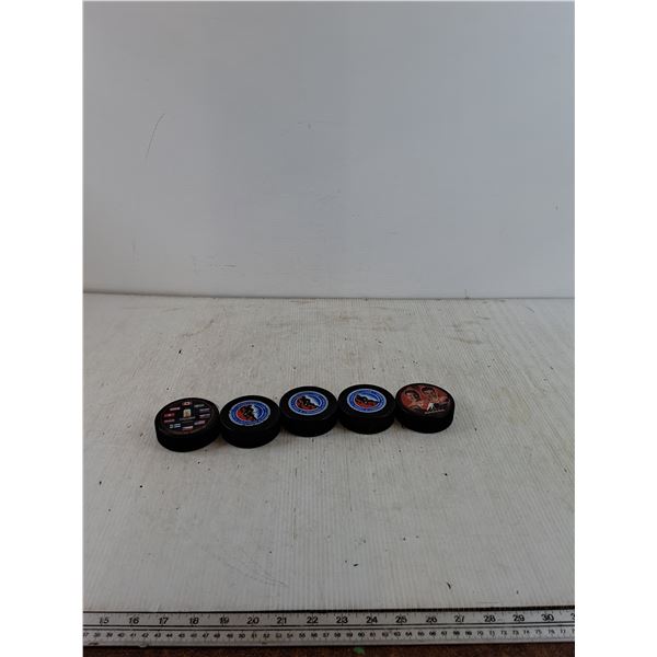 (5) Hockey Pucks As-Is