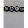 Image 4 : (5) Normal Pucks, (1) Foam Puck with Rubber Wristband As-Is