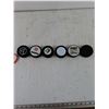 Image 5 : (5) Normal Pucks, (1) Foam Puck with Rubber Wristband As-Is