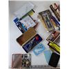 Image 2 : Assorted As-Is Office Supplies, Trigonometry Set, Pens