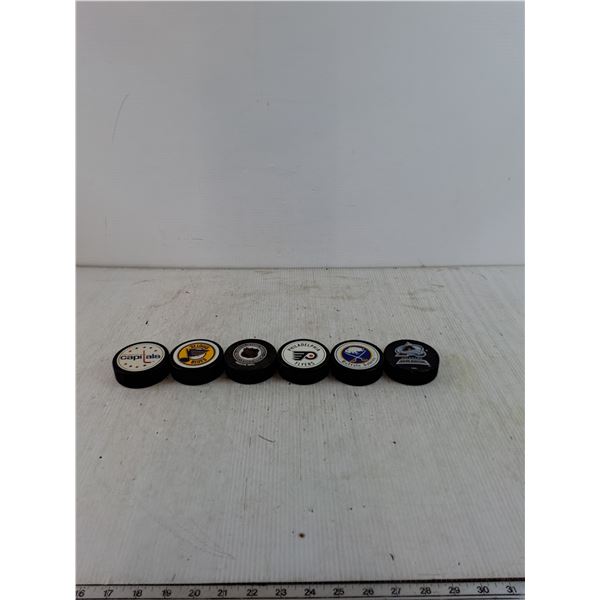 (6) Hockey Pucks As-Is