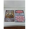 Image 2 : (2) Metal Signs, Route 66 and Warning No Trespassers