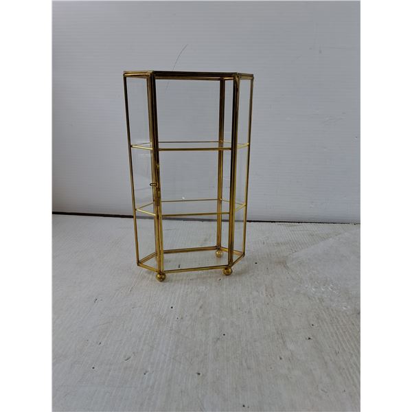 Small Glass and Metal Display Cabinet As-Is