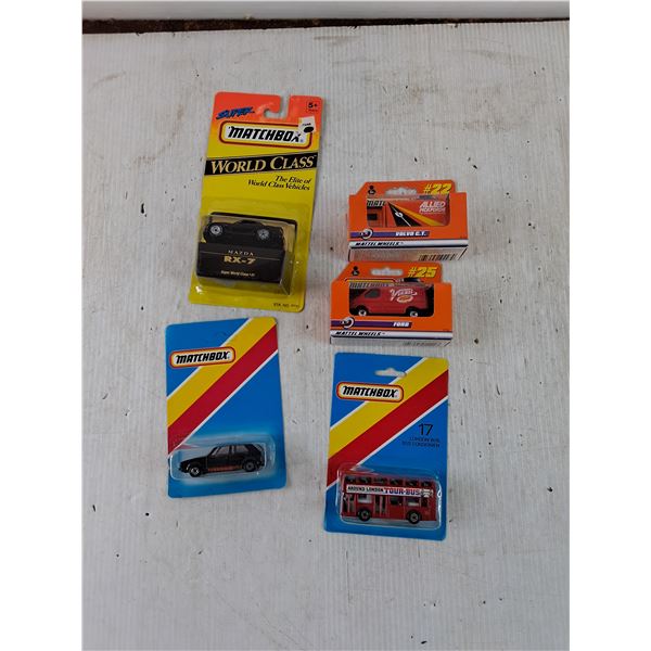 (5) Matchbox Toy Cars Sealed
