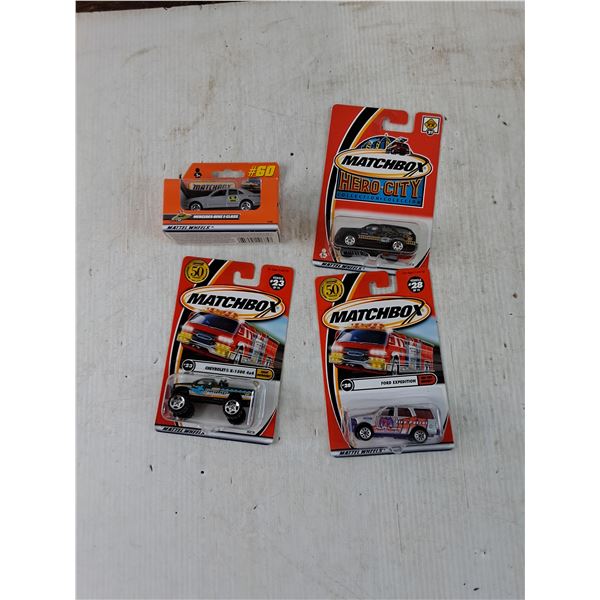 (4) Matchbox Toy Cars Sealed