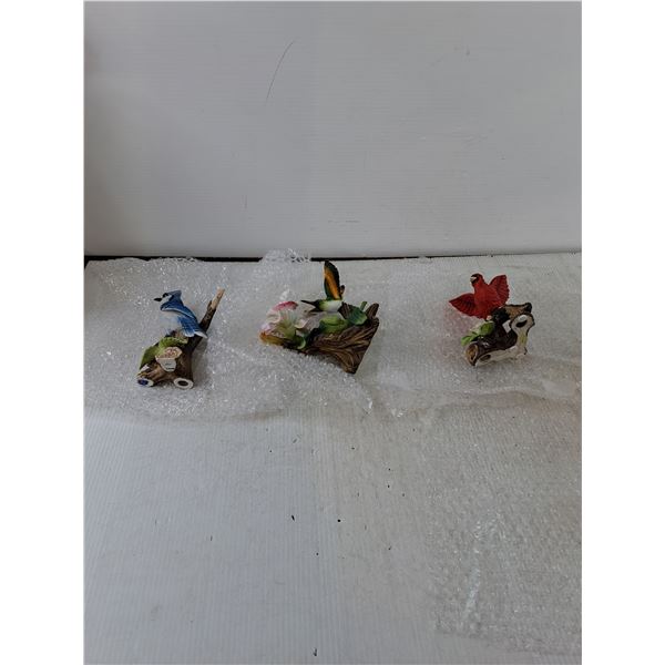 (3) Ceramic Birds As-Is