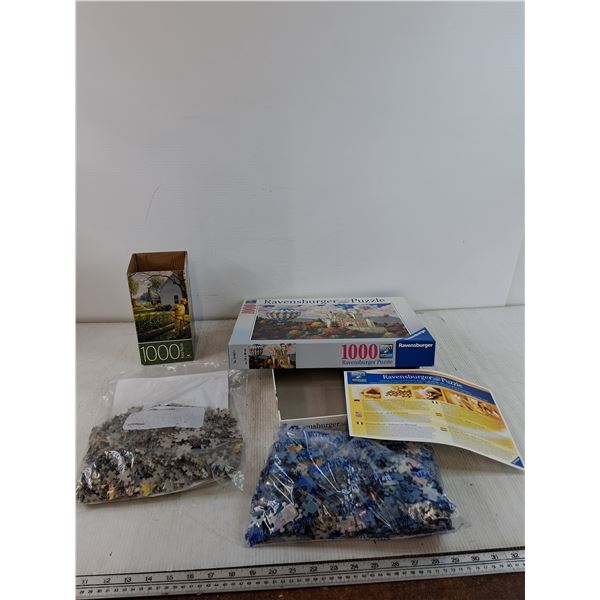 (2) 1,000 Piece Puzzles As-Is