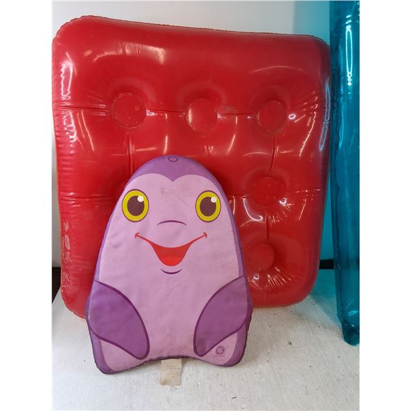 *(2) Plastic Inflatable Rafts and (1) Foam Raft, All Untested