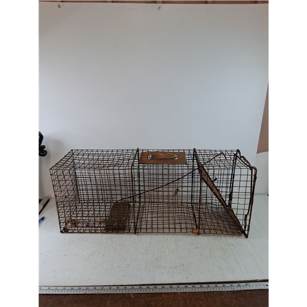 Fox and Live Animal Trap Rusted Untested, Cannot Ship