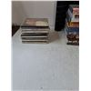 Image 2 : Box of Assorted DVDs, CDs, (2) Calgary Plates, Bin of Misc and Gloves