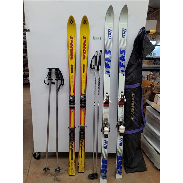 *(2) Sets of Skis (2) Sets of Poles, No Shipping