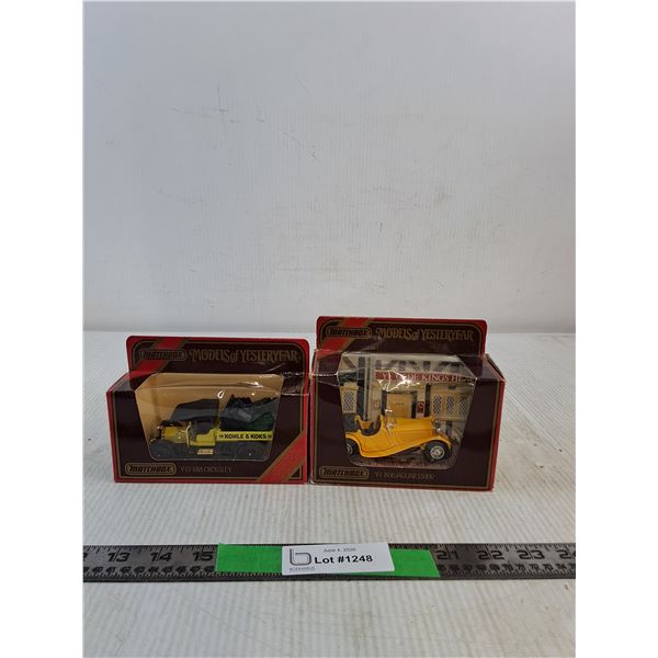 Matchbox Models Of YesterYear: Y-13 1918 Crossley & Y-1 1936 Jaguar SS-100 (NIB, as is)