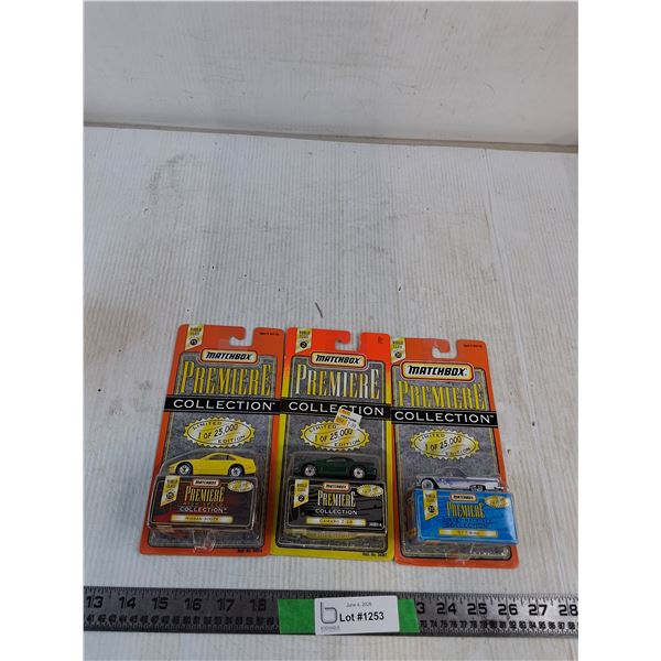 Matchbox Premiere Collection: Nissan 300ZX, Camaro Z-28, '57 T-Bird ( NIB, as is)