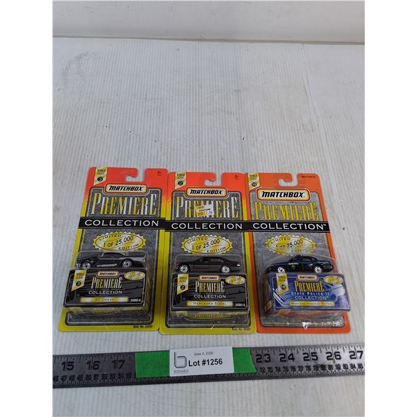 Matchbox Premiere Collection: 57 Chevy, Mercedes 600SL, Montana Highway Patrol (NIB, as is)