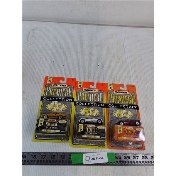 Matchbox Premiere Collection: T-Bird Turbo Coupe, Audi Avus, Corvette Stingray III (NIB, as is)