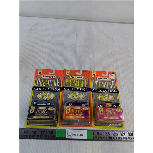 Matchbox Premiere Collection: Corvette Grand Sport, Mercedes 500 SL, '57 Chevy (NIB, as is)
