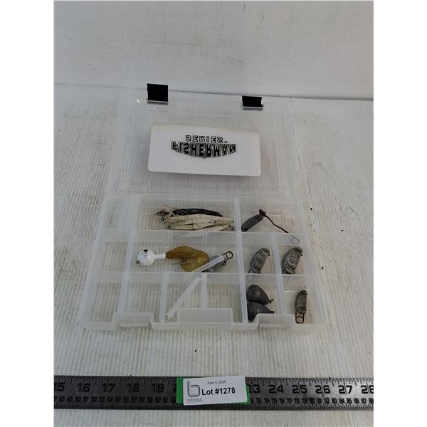 Fishing Hooks In A Utility Box ( as is)
