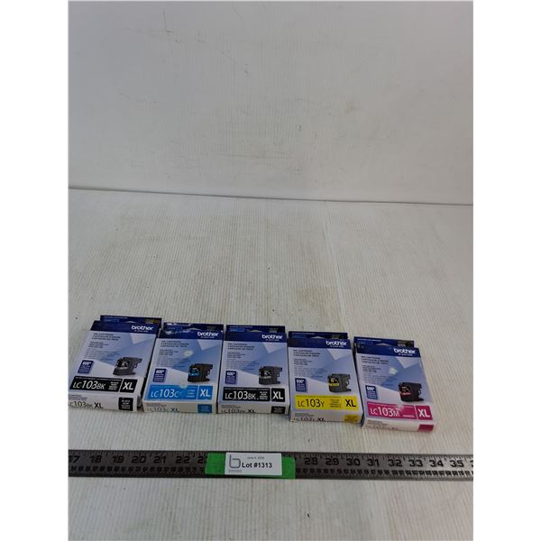 (5) Brother At Your Side Printer Ink Cartridges- Sealed ( as is)