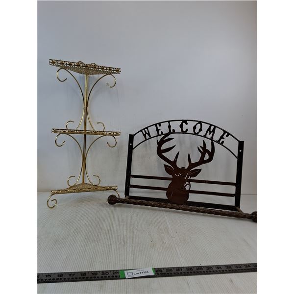 Corner Decorative Shelf, Welcome Towel Bar Sign Up to 18"( cannot ship)