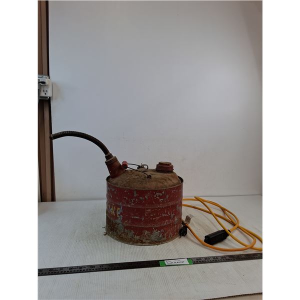 Vintage Metal Fuel Can, Extension Cord ( cannot ship, as is)