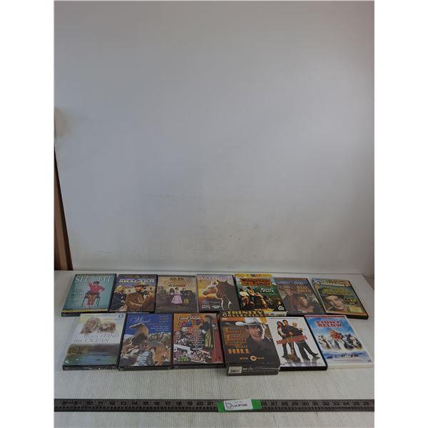 (13) DVDs- Sit & Be Fit, When I Find Ocean, Wind Dancer, Eight Below, Misc