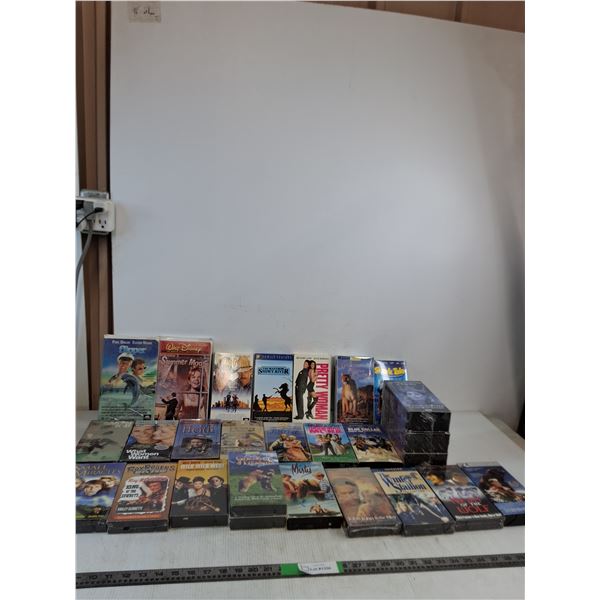 (24) VHS Tapes- Flipper, Summer Magic, The Cowboy Way, Pretty Woman, Heidi, Misc