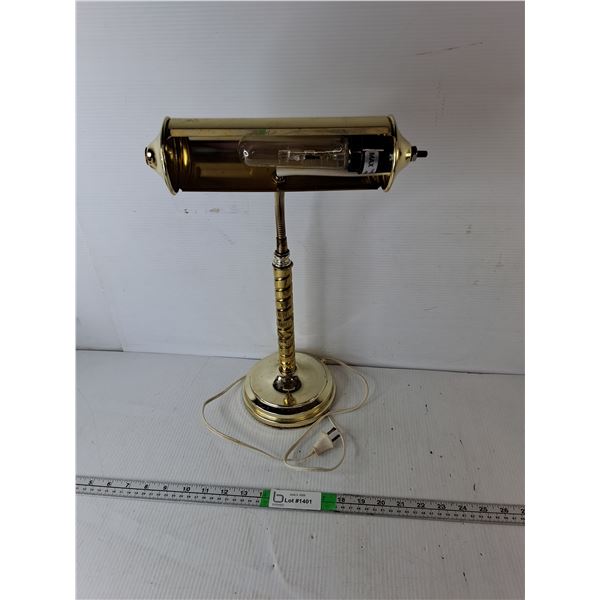 Brass Banker's Lamp- As Is