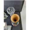 Image 4 : Glass Snowman Tray, Vases, Pitcher, Misc.
