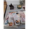 Image 3 : Encyclopedic Atlas of Wine, Sewing/Knitting Magazines, Chinese Warrior Figurine