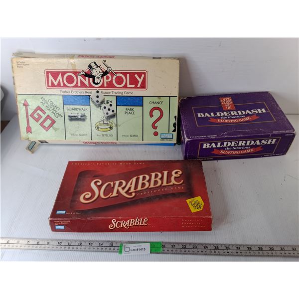Scrabble, Balderdash & Monopoly