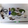 Image 1 : Fondue Forks, Wooden Figurines, Apothecary Jar, Misc.