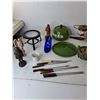 Image 3 : Fondue Forks, Wooden Figurines, Apothecary Jar, Misc.