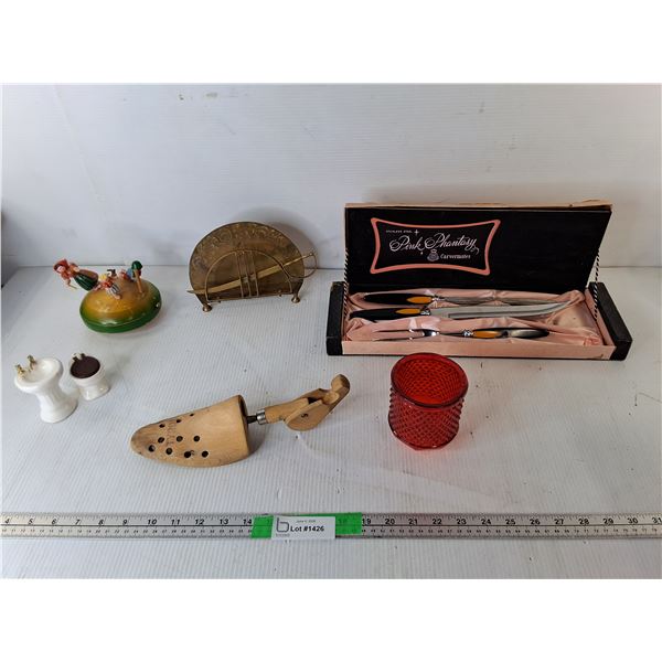 Carving Set, Letter Opener & Holder, Shoe Stretcher, Misc.