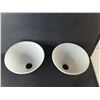 Image 2 : (2) Milk Glass Lamp Shades 6.5" Tall