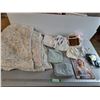 Image 1 : Pillowcases, Glass Candy Dish, Blanket Approx. 96" x 66", Misc. Can't Shop