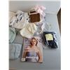 Image 2 : Pillowcases, Glass Candy Dish, Blanket Approx. 96" x 66", Misc. Can't Shop