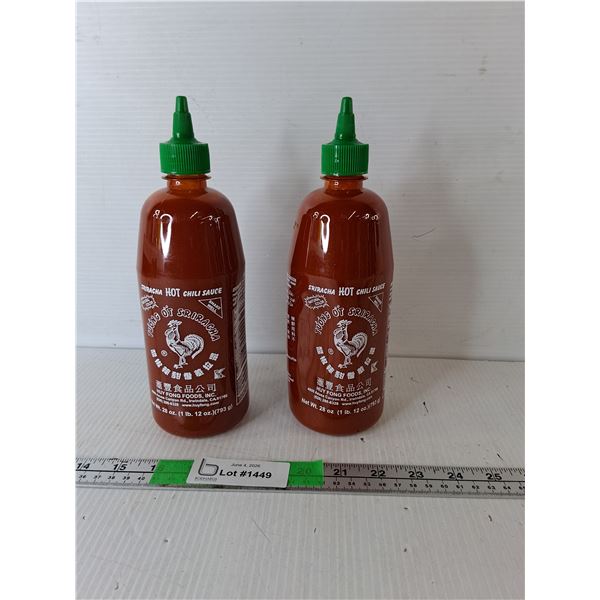 (2) Bottles of Sriracha Hot Sauce