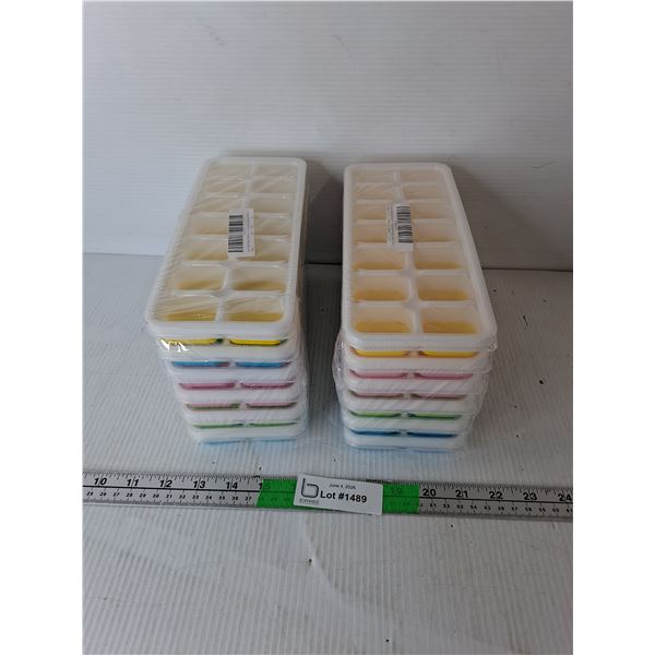 (12) Silicone Ice Cube Trays