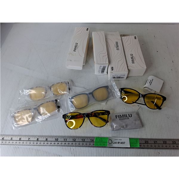 (5) Pairs of Night Driving Glasses and Bags