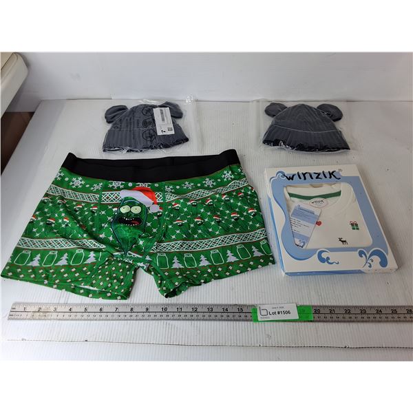 Men's Pickle Rick Boxers-L, Toddler Toques & Sweater