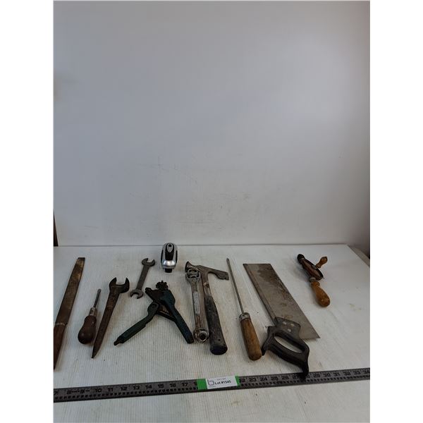 Wrench, Screwdriver, Flashlight, Hammer, Hand Saw, Misc