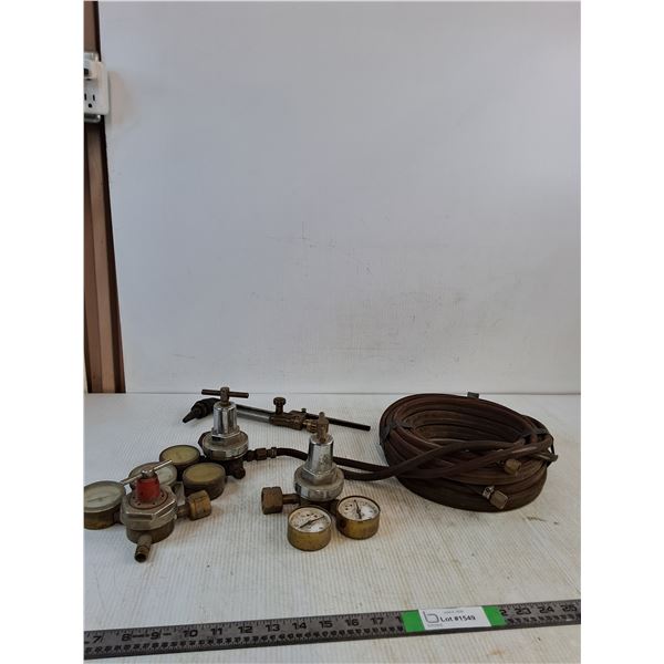 Compressed Gas Regulators, Hoses, Torch, Misc ( as is, cannot ship)