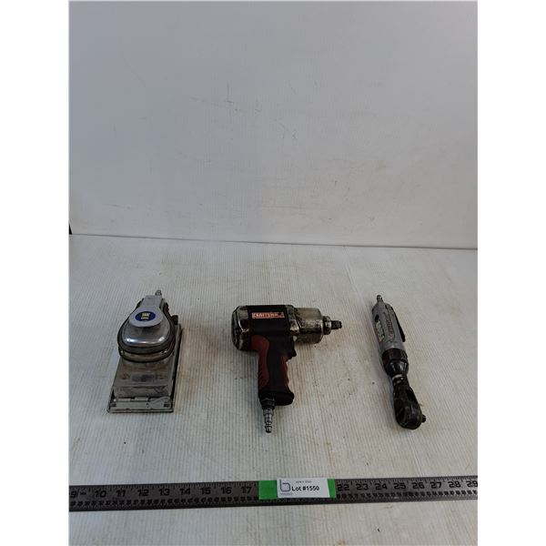 Craftsman Air Ratchet Wrench, Craftsman 1/2-inch Impact Wrench, Pneumatic Air Sander( as is)