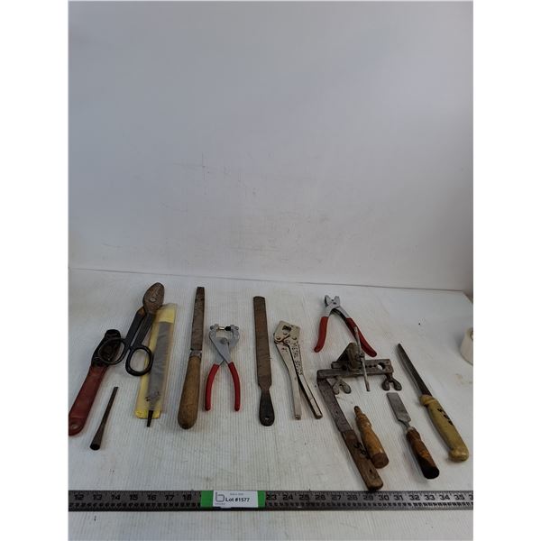 Tin Snips, Wood Chisel, Metal File, Misc