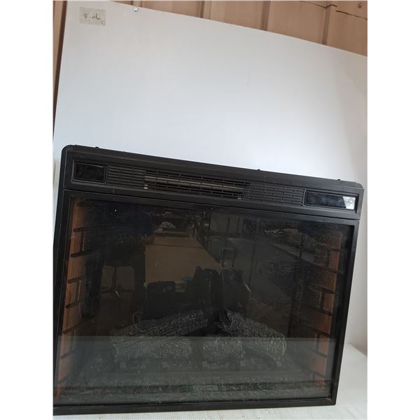 Electric Fireplace 28"x10"x24" ( powers on, cannot ship, as is)