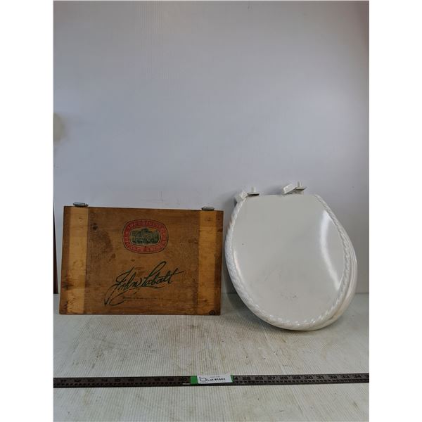 Wooden Hinged Crate Lids, New  Bemis Toilet Seat, Cannot Ship