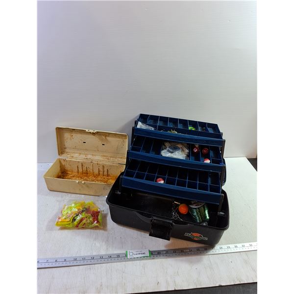 (2) Fishing Gear Storage Boxes Up To 14.5"x7.5"x8" With Fishing Bait, Cannot Ship