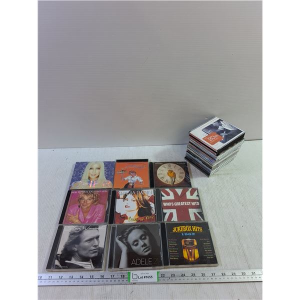 Various CD's- Cher, Adele, Steve Winwood, Shania Twain, Jukebox Hits